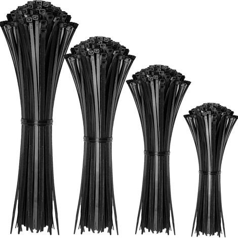 400 Pièces Collier de Serrage Plastique, D'attaches de Câble Professionnelles, Collier de Serrage Grande Taille, Autobloquant Serre-Câbles Résistant (1/5)