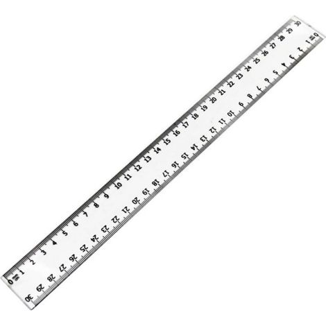 Règle transparente double face UKCOCO (lot de 2) pour étudiants (1/5)