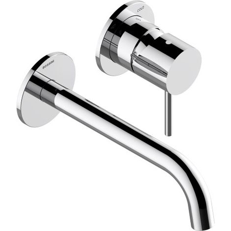 Partie externe pour mélangeur mécanique lavabo mural 18,5cm chromé TEO - BOSSINI Z00730030 (1/3)