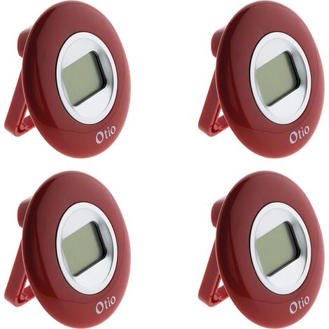 Lot de 2 thermomètres intérieurs LCD - bordeaux - Otio (1/3)