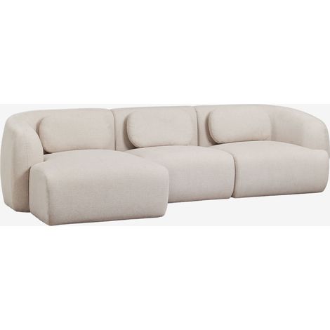 SKLUM Modulares Ecksofa mit linker Chaiselongue, 3-teilig, aus Chenille Coquette                                   