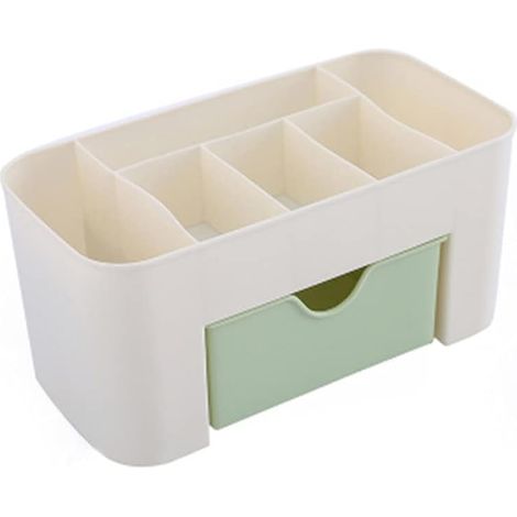 Cosmetic Storage Box Department Office Desk Organiser,for Dresser Bedroom Bathroom(Green) (1/5)