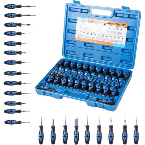 YORKING 23-TG Terminal Removal Tool Kit Stecker Entriegelung Auspinnen Auspin Entriegeln KFZ Lösen Werkzeug Terminal Steckverbindung Demontage Pin Extractor Tool Entriegelungswerkzeug (1/5)