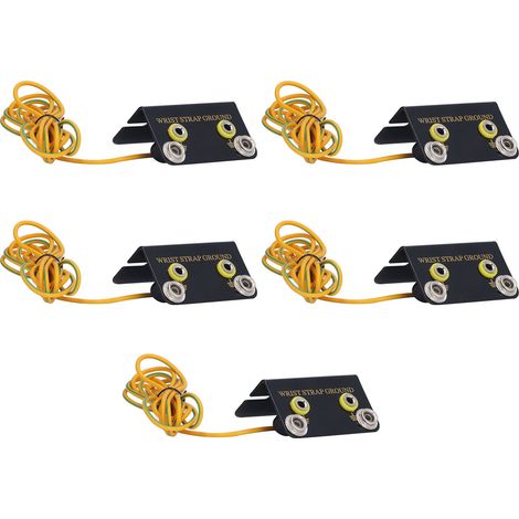 5 connecteurs de mise à la terre pour bracelet, système de mise à la terre ESD, antistatique de type L (1/5)
