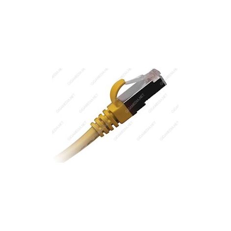 cordon rj 45 - catégorie 6 - sftp - 2 mètres - jaune - gigamédia cat6s2mj