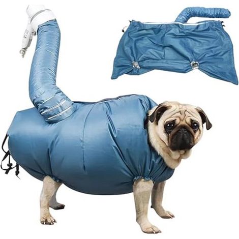 Bolsa de secado para mascotas, Bolsa para vejiga de perro, Secado rápido y silencioso, Aseo y estilismo de mascotas, Azul, Talla XXL (1/5)