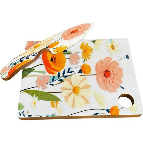 Chopping Board with Knife - MDF - L2 x W18 x H28 cm