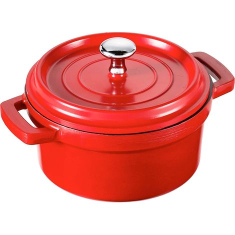 Lacor 25914- Pentola di alluminio pressofuso, 14 cm, colore rosso (1/4)