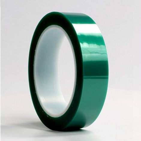 Nastro adesivo verde siliconico mascheratura in poliestere per alte temperature 66mt - 60my Misura - 25mm x 66 MT (1/5)
