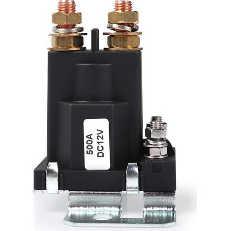 Relay 500 AMP DC 12V 4 broches High Current Starter SPST Car Auto Start Contactor Double Batteries Interrupteur d'activation/arrêt de l'isolateur (1/5)