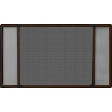 Moustiquaire extensible pour fenêtres Marron (75-143)x50 cm