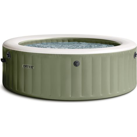 Spa gonflable PureSpa Olive rond Bulles 8 places - Intex (1/2)