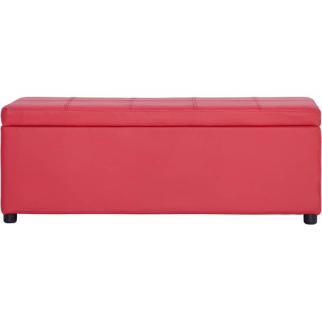 Maison Exclusive - Bank mit Staufach 116 cm Rot Kunstleder