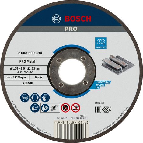 EXPERT-Trennscheibe BOSCH mit flacher Nabe Spezial Metall 125X2.5 MM - 2608600394
