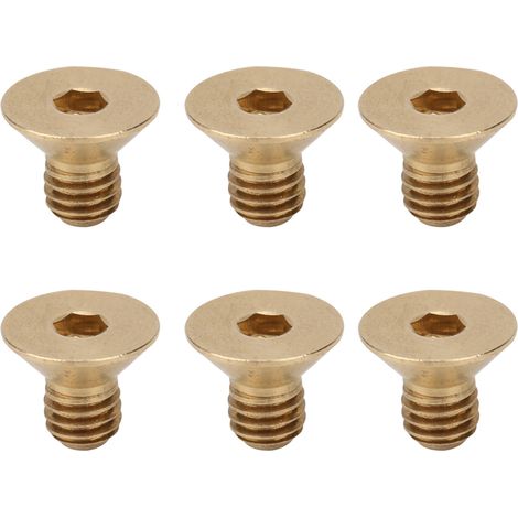 Vis M3 x 5mm tête fraisée, cuivre pur, lot de 50 pièces, visserie hexagonale plate à douille, quincaillerie industrielle (1/5)
