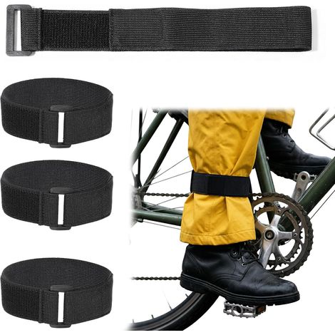 4 clips pour cyclisme, clips pour cuissard, sangles de cheville réglables avec bande élastique pour une protection minimaliste du cuissard de cyclisme (1/5)