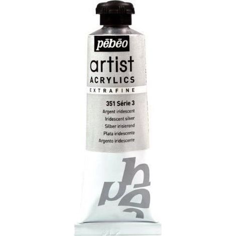 Peinture acrylique - Pébéo - 908351 - Argent Iridescent - 37 ml - Extra Fine
