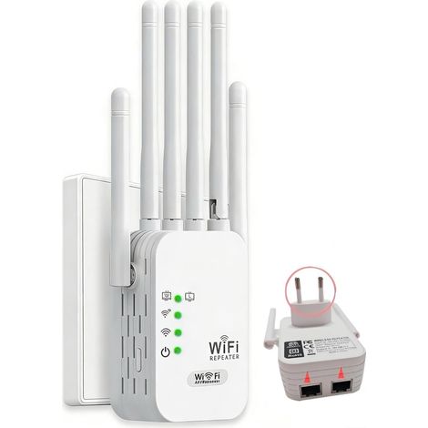 Répéteur WiFi 6 - 1200Mbps - 6 Antennes - Dual Band 5GHz/2.4GHz - 2 Ports LAN Gigabit - Compatible Toutes Box (1/5)