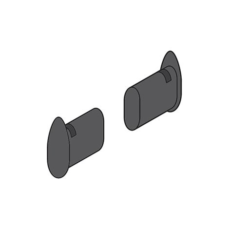 Tappi di chiusura per tubo ovale - 35x20 - 2 pz.