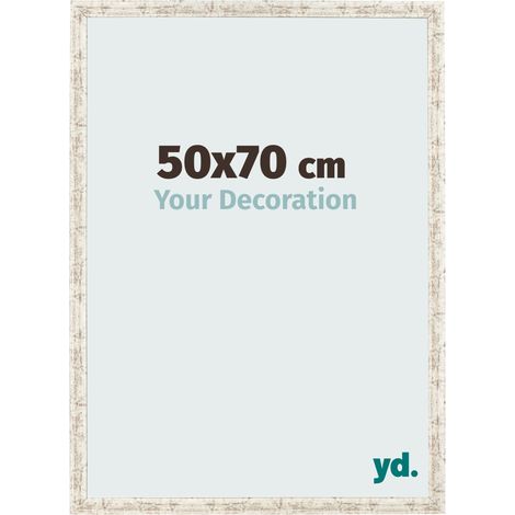 yd. - Cadre photo 50x70 - Blanc Vintage - MDF - Bologna (1/5)