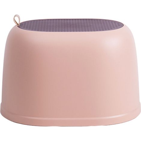 Tabouret de bain portable antidérapant en PP, empilable, pour enfants, rose, usage domestique (1/5)