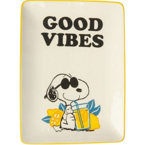 Svuotatasche Snoopy Good Vibes 17x23 cm ceramica giallo BLOGO Design