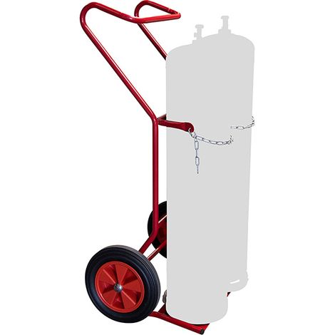 Diable porte-bouteilles pour chantier - 2 bouteilles - Roues pneumatiques - 810007928