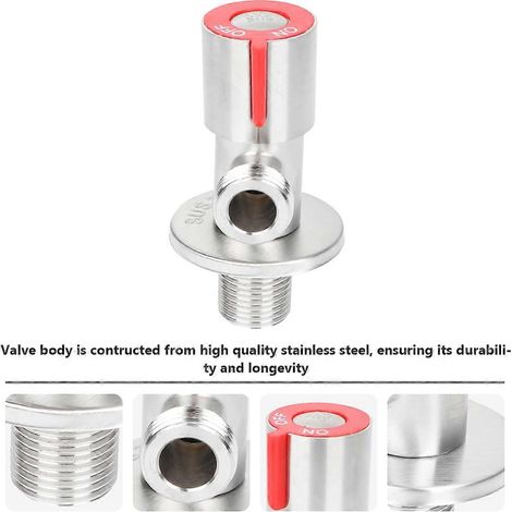 Robinet d'arrêt d'angle en acier inoxydable pour lavabo, installation (1/5)