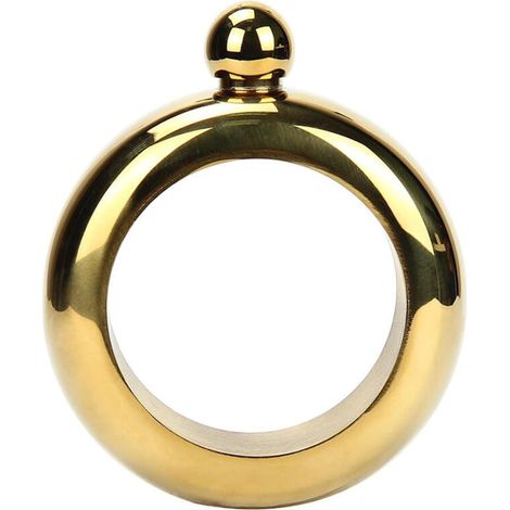 Bracelet flasque créatif en acier inoxydable 304, flasque portable dorée capacité 1–100 ml (1/5)