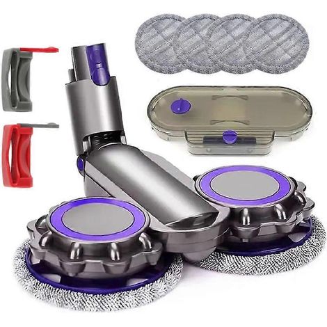 Tête de balai électrique pour aspirateurs V7, V8, V11, V10 et V15, avec réservoir d'eau et double gâchette. (1/5)