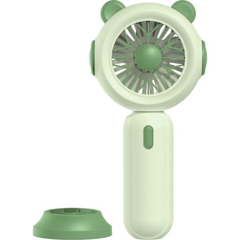 Ventilateur portatif rechargeable par USB - Petit ventilateur à piles AA avec 3 vitesses de refroidissement pour le bureau de voyage (1/5)