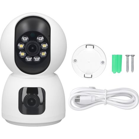 Caméra de sécurité HD 1080P WiFi 2MP Pixels conversation bidirectionnelle objectif double fréquence 360 degrés Angle d'inclinaison panoramique Vision nocturne (1/5)