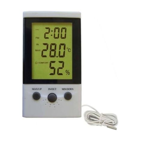 TERMOMETRO DIGITALE con sonda IGROMETRO DT-2 TEMPERATURA Umidita'