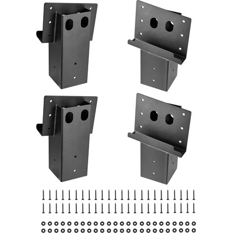 VEVOR Halterungen mit 8°-Neigung, Plattformhalterung, passend für 88,9 x 88,9 mm Holz, 1000 kg Tragkraft, Hirschständerhalterung für Hochsitze, Jagd-Hochsitze, Schießbuden, 4 Stück (1/5)