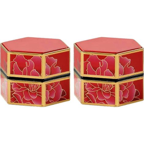 Boîtes à thé en vrac, boîtes de rangement pour thé, café et sucre, lot de 2 pour le plan de travail de la cuisine-7cmx8cmx8cm-Flower