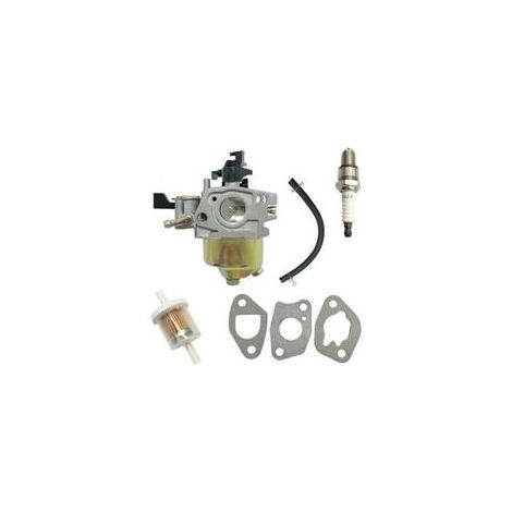 Il s'agit d'un carburateur GXV160 compatible avec les tondeuses Honda GXV160, HR215, HRM215, HRB215, HR194, HRA214 et HRB215. Il comprend un filtre à air et des bougies d'allumage. Références : 16100- (1/4)