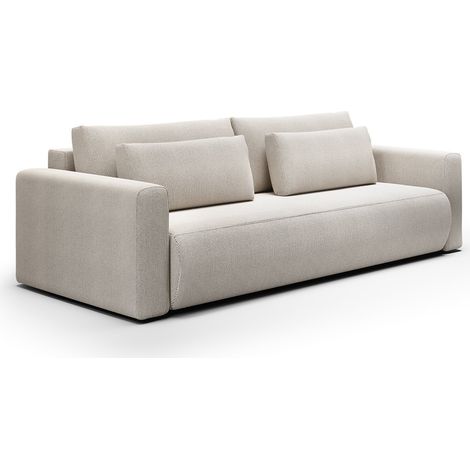 2-Sitzer Schlafsofa Erbezzo, Stauraum, Klappbar, Verstellbar, 240x105 cm Weiß