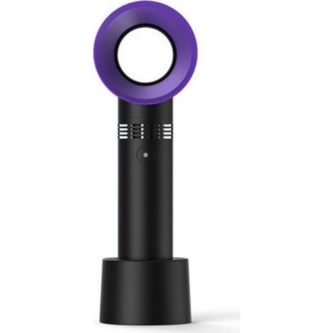 Ventilateur sans pales portable USB, mini ventilateur bureau rechargeable silencieux noir