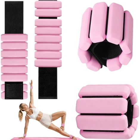 2 Stück Poids De Poignet Réglables Poids De Cheville, 0,45 kg Chacun Poids Cheville et Poignet Réglables Silicone, 32 x 7 cm Ankle Weights Leste Cheville pour Jogging,Yoga,Pilates,Laufen,Schwimmen (1/5)