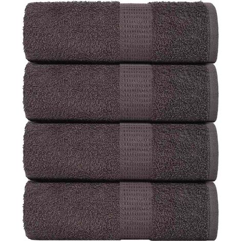 Serviettes d'invités FROGN, lot de 4. Anthracite, 30 x 50 cm, 360 g/m²