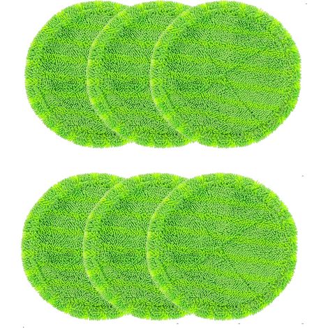 Set mit 6 Mikrofaserpads, 16 cm, für Hurricane Floating Mop M30457 - Universal - 6 Mikrofaserpads (grün) (1/5)
