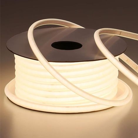 Tira de luces LED de 2 metros de longitud, luz blanca natural de 4000K, flexible y recortable a medida, no requiere transformador. (1/4)
