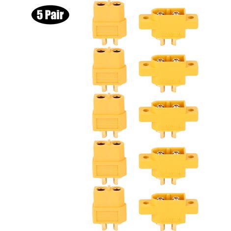 Connecteur mâle femelle montable XT60E MXT60, 5 paires, pour modèle RC Multicopter (1/5)