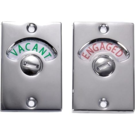 U Targette Toilette pour porte de toilette voyant Chrome (1/4)