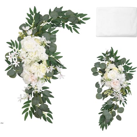 Kit de Fleurs pour Arche de Mariage Artificielle, Design Floral Élégant, Drapés Polyvalents (1/2)