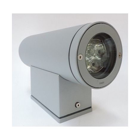 Applique murale LED 6W architecturale grise 250xØ90mm 4000K 353lm 230V indirect faisceau 9° IP65 MICROSLOT SIMES S.3903N.14