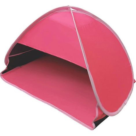 Mini tente, abri solaire de plage, petite tente pliante, auvent pare-soleil portable avec support pour téléphone pour tente de plage (rouge) (1/4)