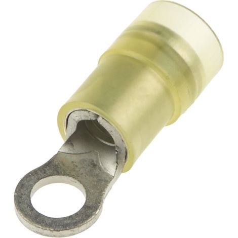 Cosses à œillet RS PRO, Isolé, Jaune, 6mm², M4 (8), 7.2mm (1/3)