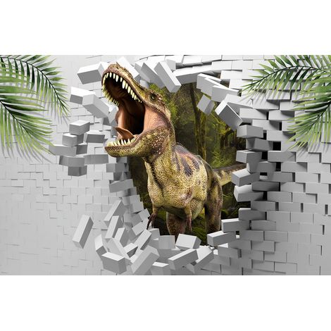 Papier peint panoramique Enfants - Dinosaure 3 - 260 cm x 173 cm (1/2)