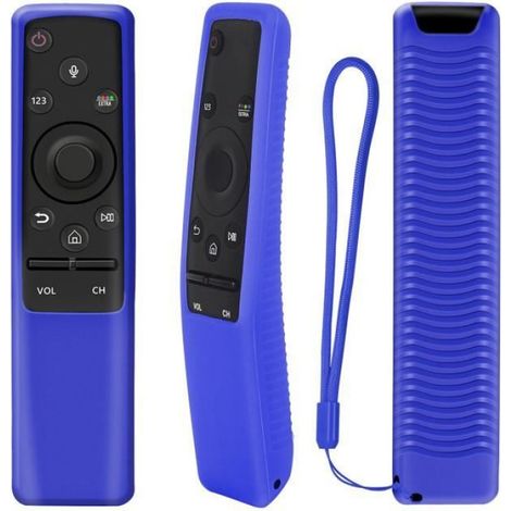 Coque Protection Télécommande - Silicone Antichoc - Compatible Samsung Smart TV BN59-01181A BN59-01259B BN59-01242A - Bleu Clair - 1 Pièce (1/4)